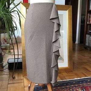NWT Antonio Melani houndstooth midi skirt size 6